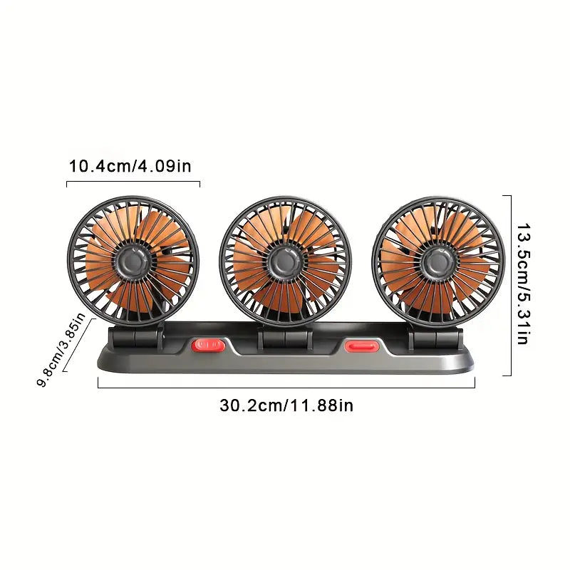 TurboClima™ - Ventilador 3 Cabezas 360°