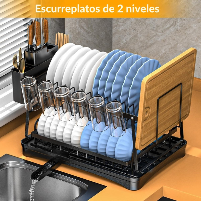 CleanFlow – Suport de scurgere pentru vase din oțel inoxidabil + Cadou special